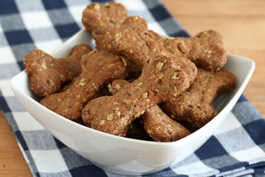 Mega Healthy Dog Biscuits by the Daring Gourmet in bowl
